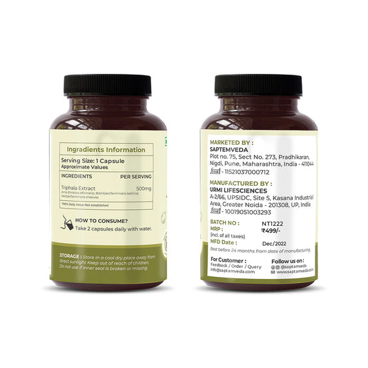 Natural Triphala Capsules | Amla, Bhibhitaki & Haritaki
