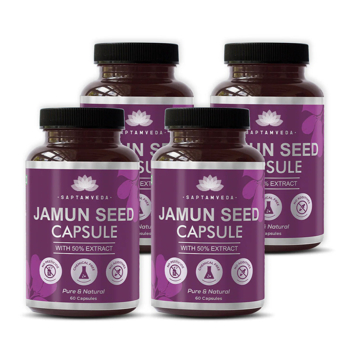 Natural Jamun Seed Capsules | Blood Sugar Support, Digestion & Detox