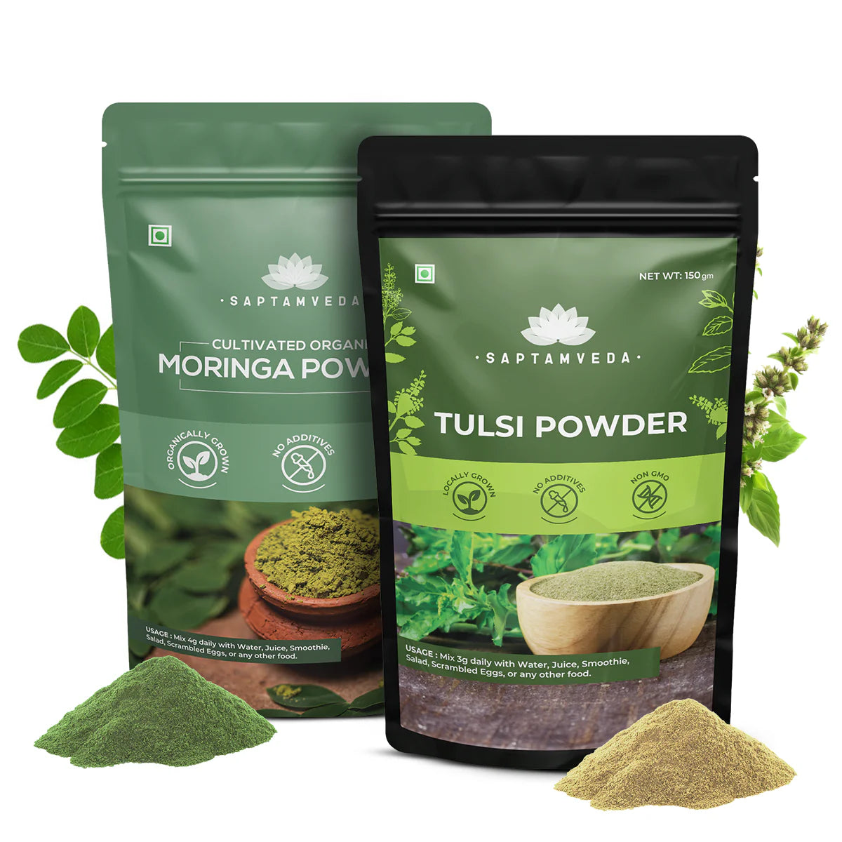 Moringa & Tulsi Powder | 150g Each