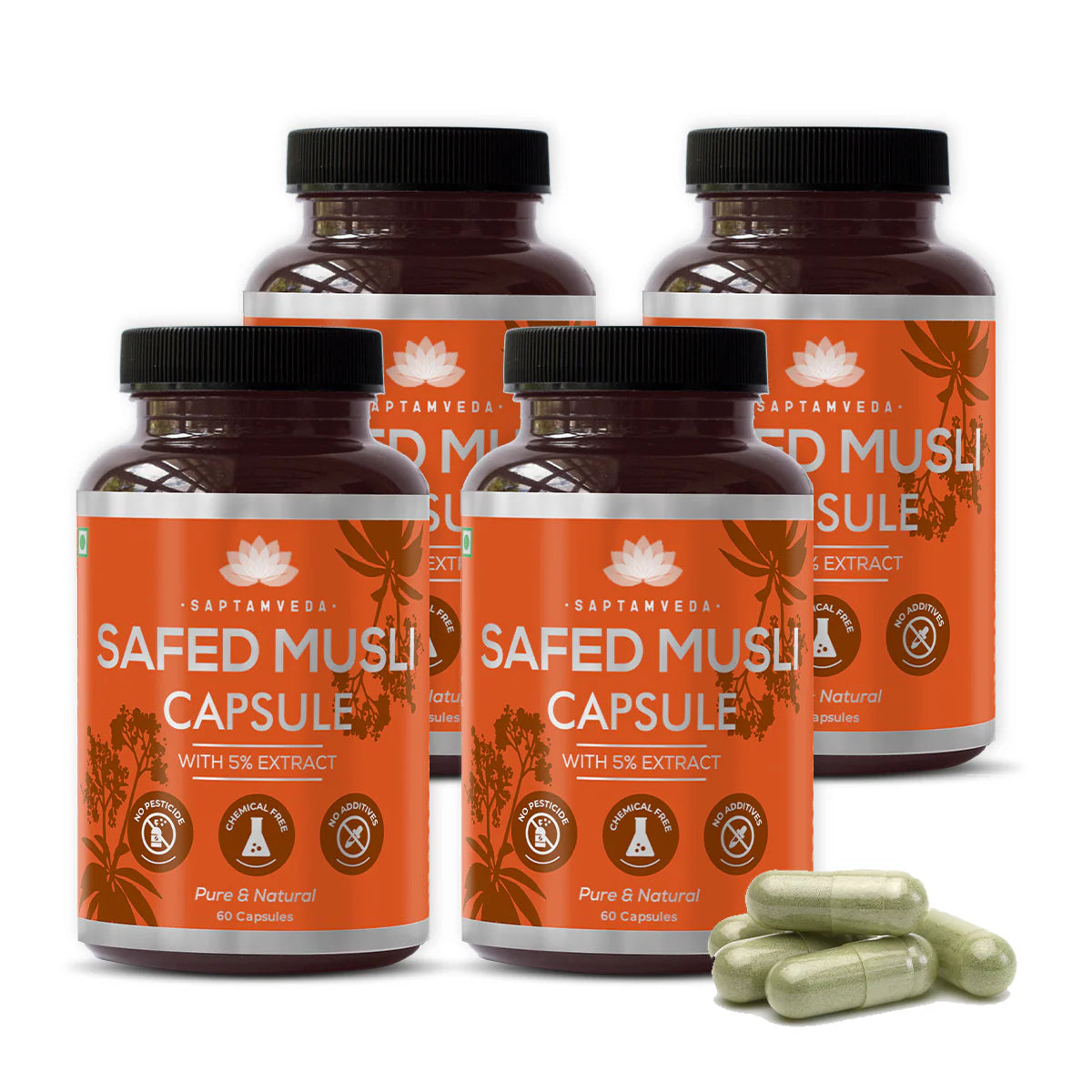 Natural Safed Musli Capsules | Stamina & Strength