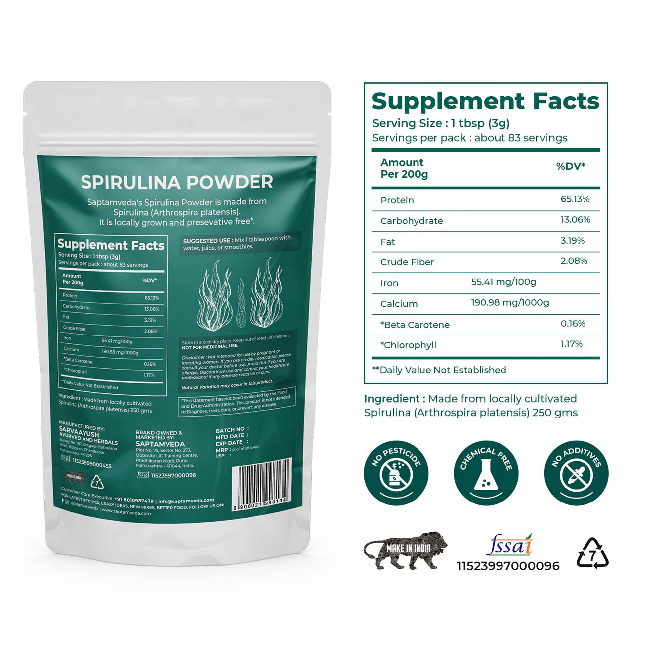 Spirulina Powder | Organic Superfood for Energy, Immunity & Detox