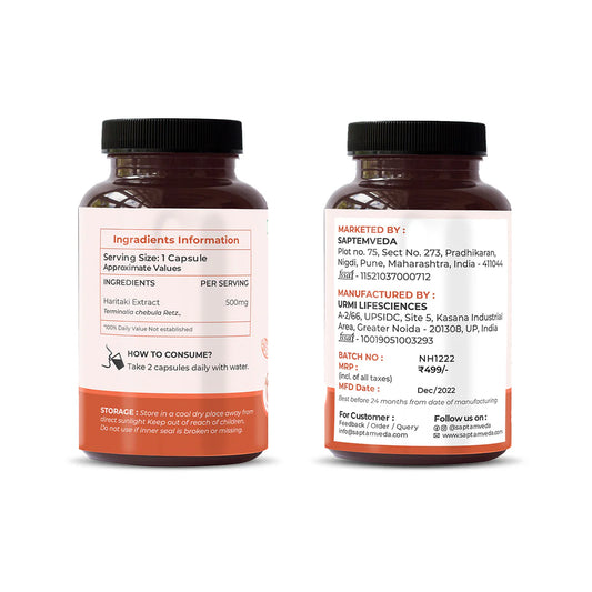 Natural Haritaki Capsules | Detox & Cleanser