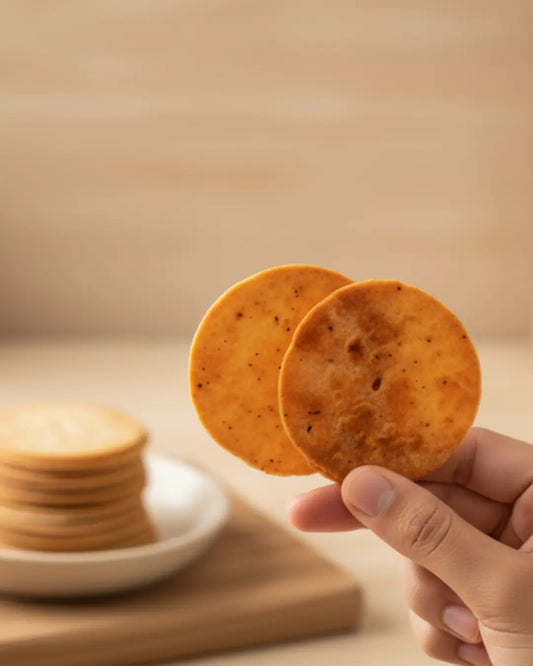 Peri Peri Coin Khakhra | Baked Spicy Crunchy Snack