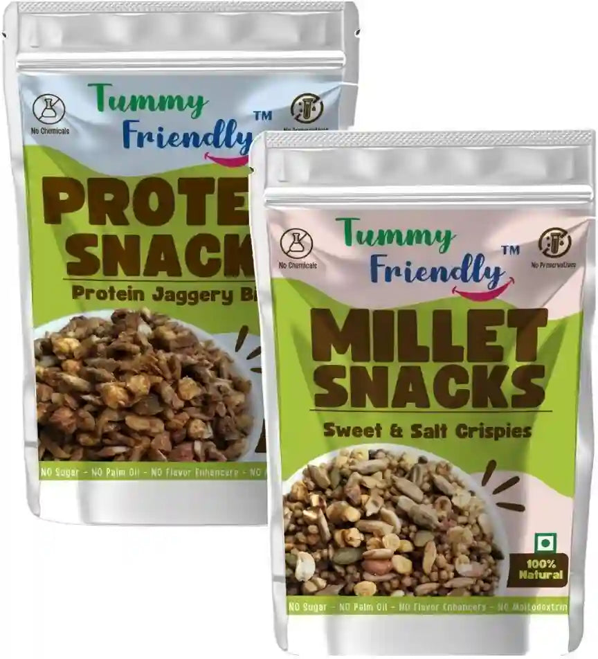 Millet Crunchy Healthy Protein Snack Combo for Kids | Pack of 2