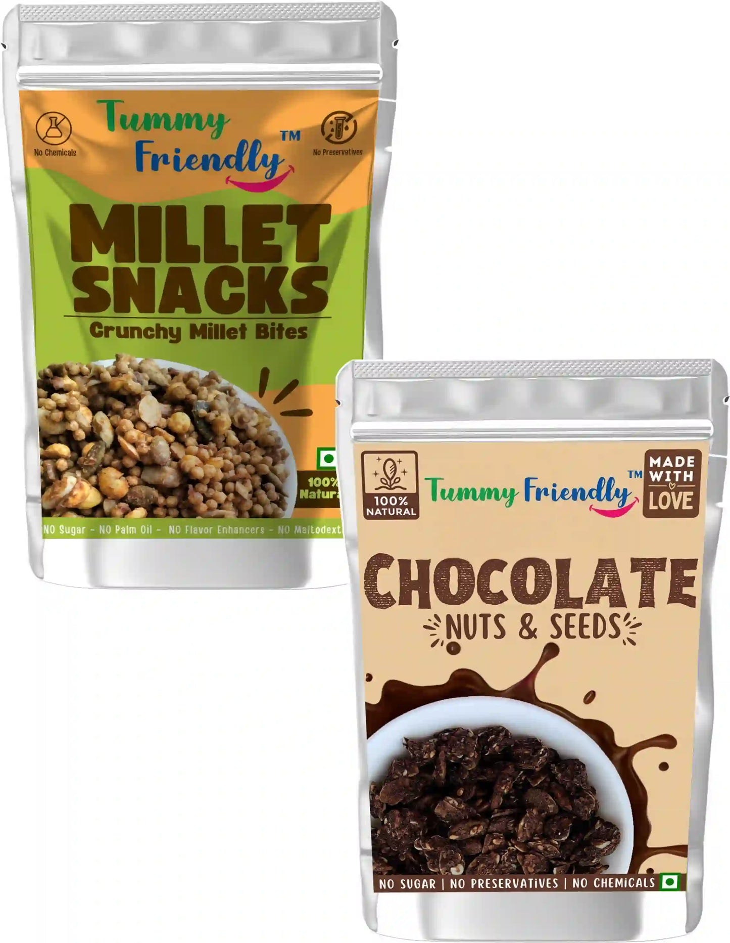 Millet Crunchy Healthy Protein Snack Combo for Kids | Pack of 2
