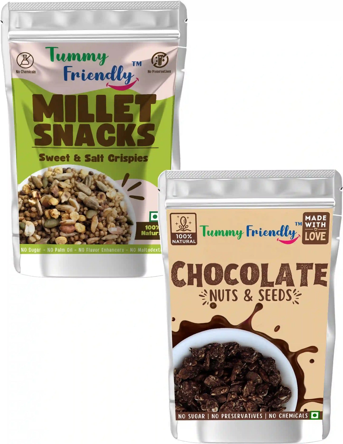Millet Crunchy Healthy Protein Snack Combo for Kids | Pack of 2
