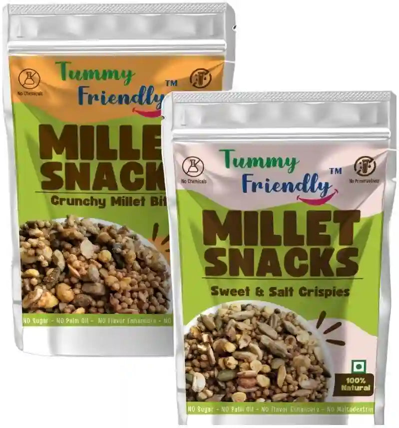 Millet Crunchy Healthy Protein Snack Combo for Kids | Pack of 2