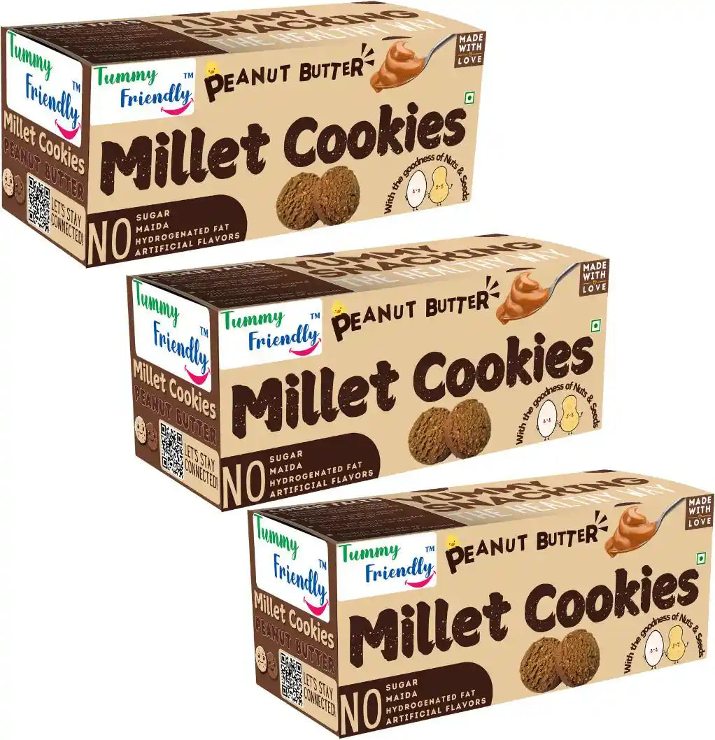 Ragi Millet Cookies | Combo Pack of 3 x 75g