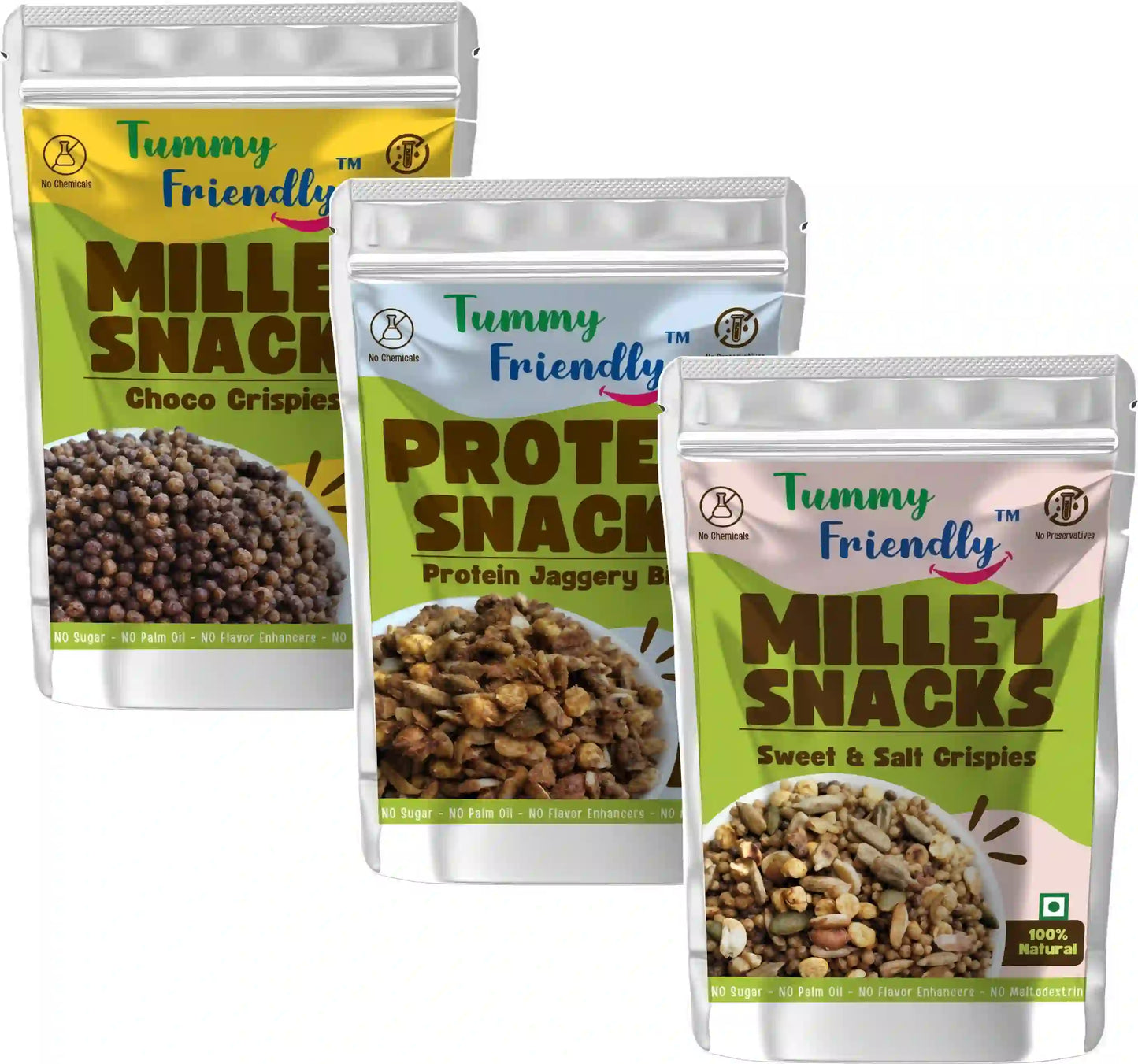Millet Crunchy Healthy Protein Snack Combo for Kids | Pack of 3
