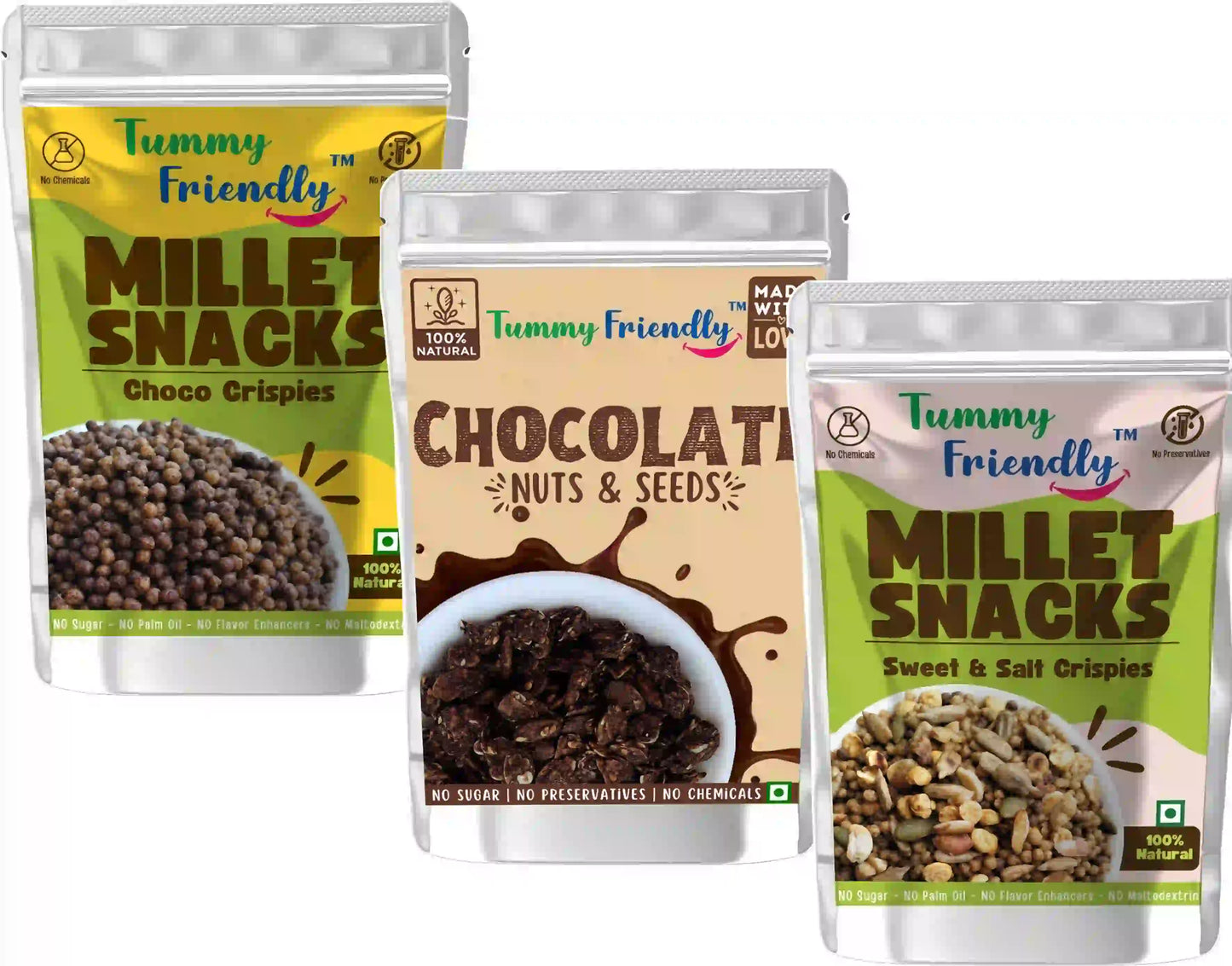 Millet Crunchy Healthy Protein Snack Combo for Kids | Pack of 3