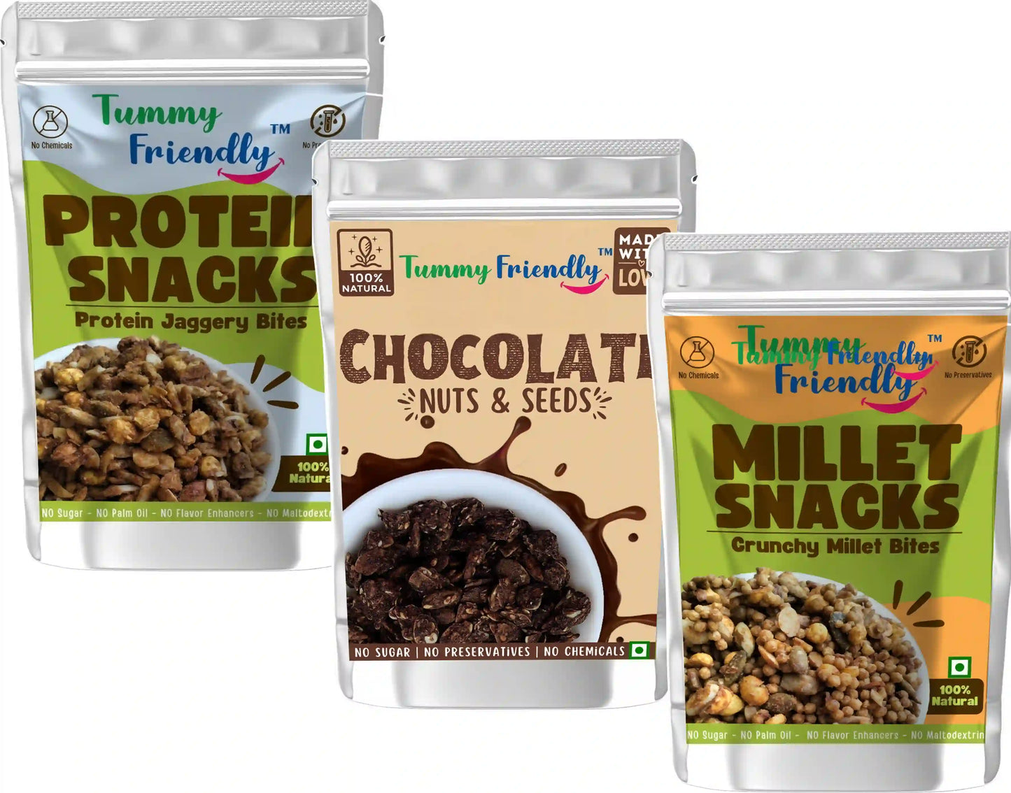 Millet Crunchy Healthy Protein Snack Combo for Kids | Pack of 3