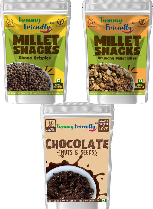 Millet Crunchy Healthy Protein Snack Combo for Kids | Pack of 3