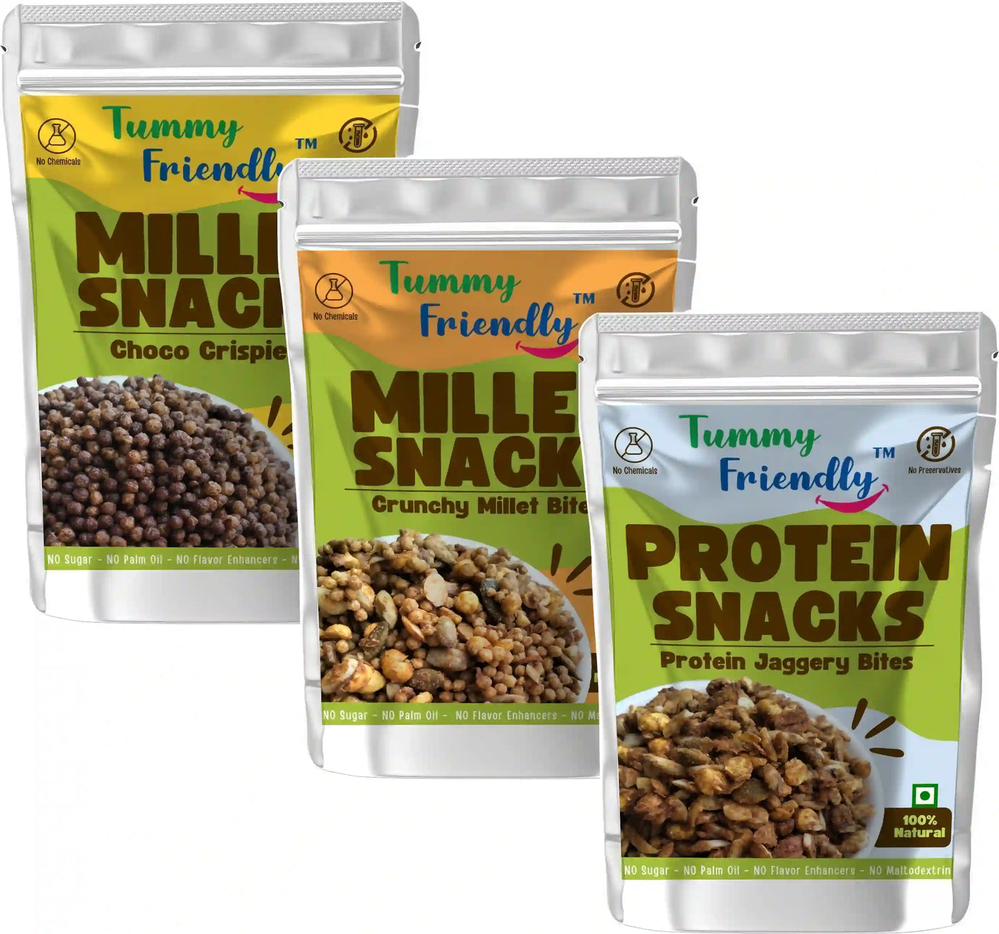 Millet Crunchy Healthy Protein Snack Combo for Kids | Pack of 3
