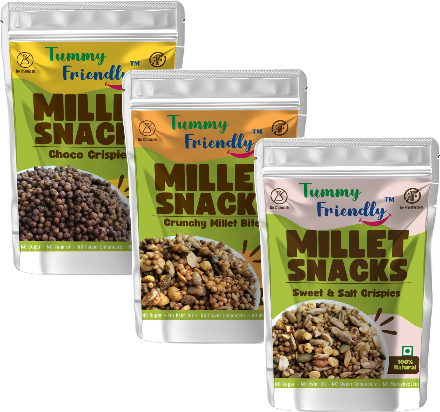 Millet Crunchy Healthy Protein Snack Combo for Kids | Pack of 3