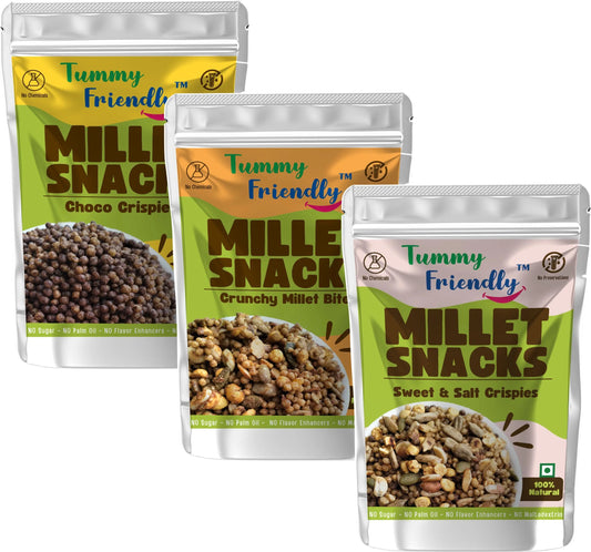 Millet Crunchy Healthy Protein Snack Combo for Kids | Pack of 3
