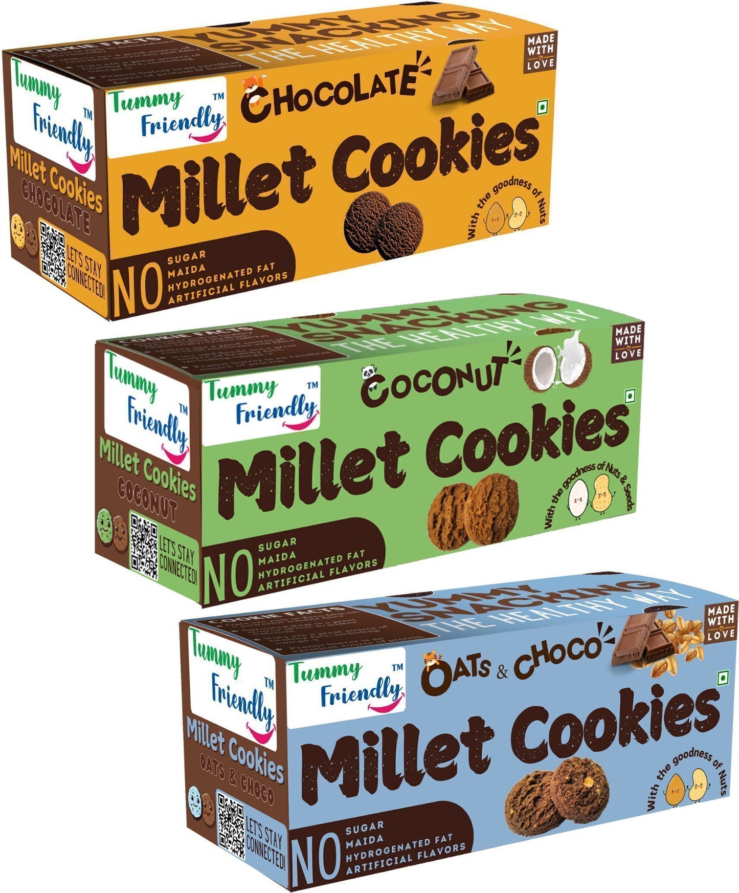Ragi Millet Cookies | Combo Pack of 3 x 75g