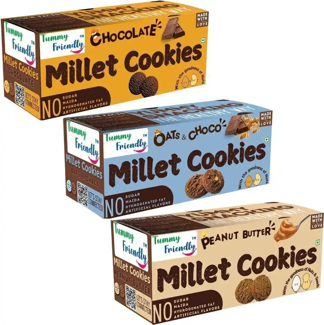 Ragi Millet Cookies | Combo Pack of 3 x 75g