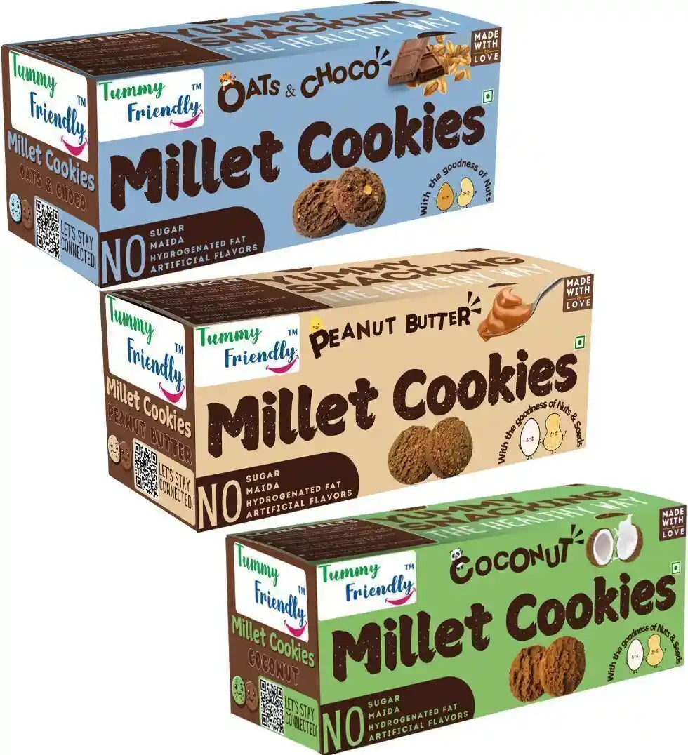 Ragi Millet Cookies | Combo Pack of 3 x 75g