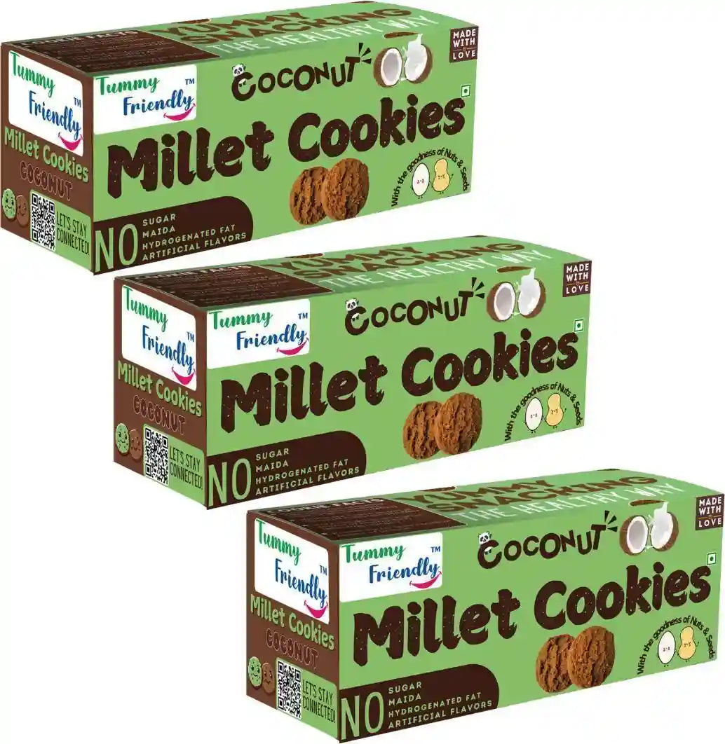 Ragi Millet Cookies | Combo Pack of 3 x 75g