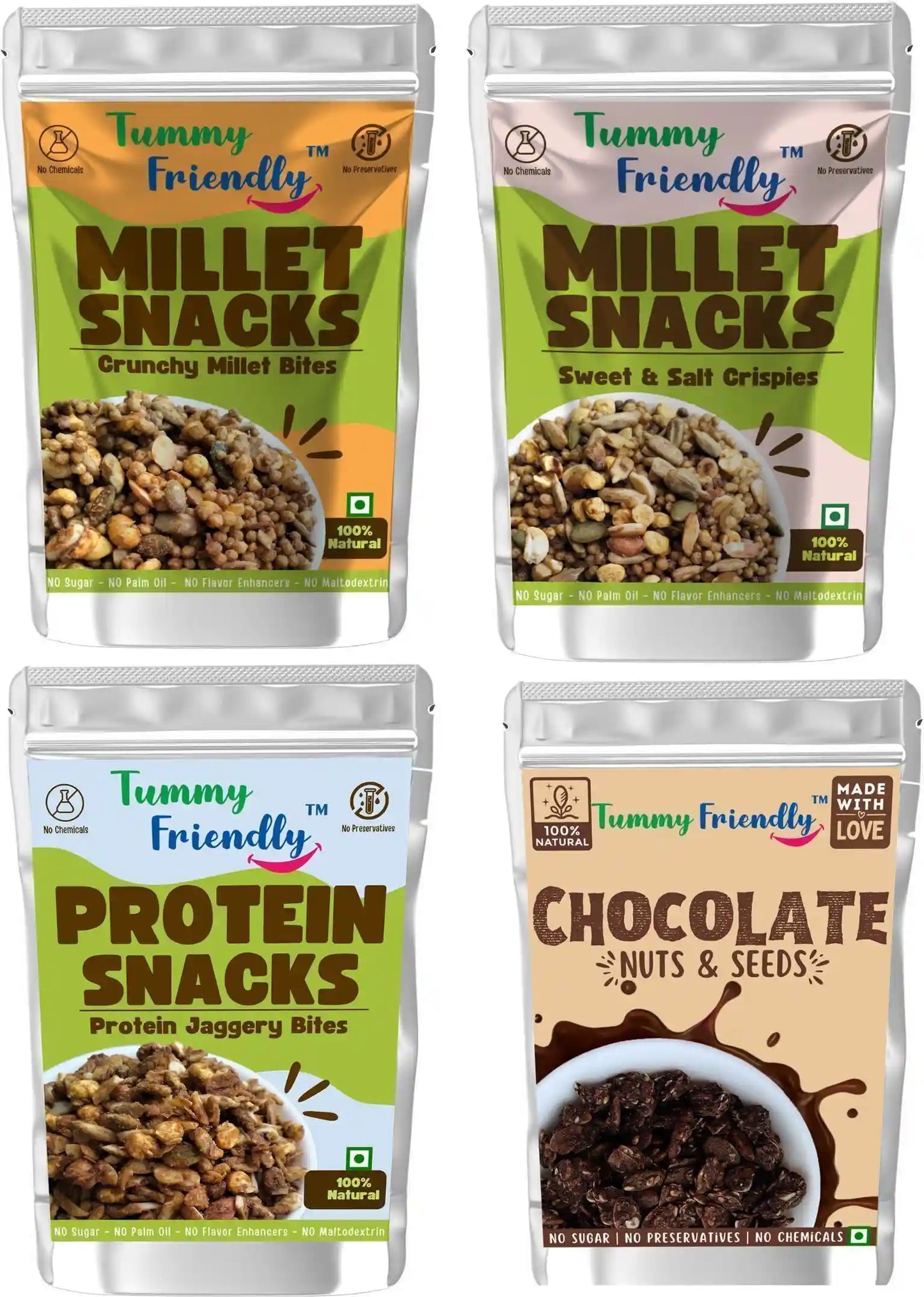 Millet Crunchy Healthy Protein Snack Combo for Kids | Pack of 2