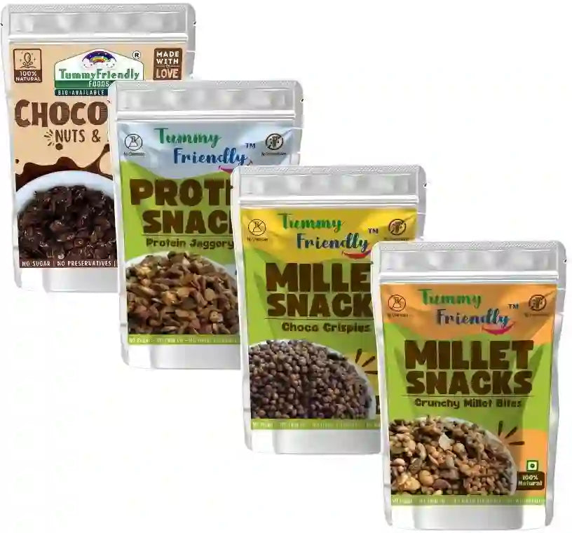 Millet Crunchy Healthy Protein Snack Combo for Kids | Pack of 2