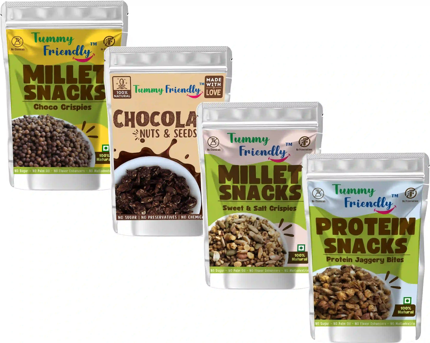 Millet Crunchy Healthy Protein Snack Combo for Kids | Pack of 2