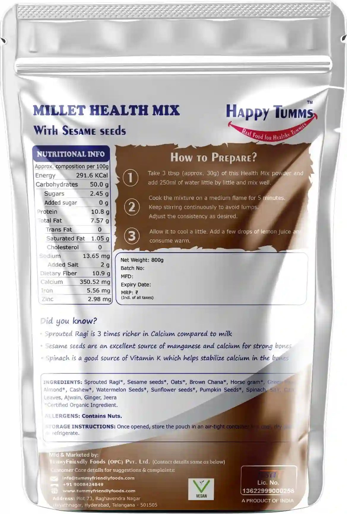 Organic Health Mix | Sesame Seeds and Curry Leaves