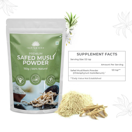Premium Safed Musli Powder| Energy, Strength, Mens Wellness
