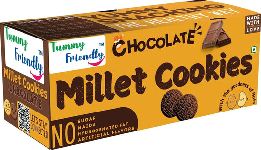 Millet Chocolate Cookies | Healthy Ragi & Oats Jaggery Cookies (75g)