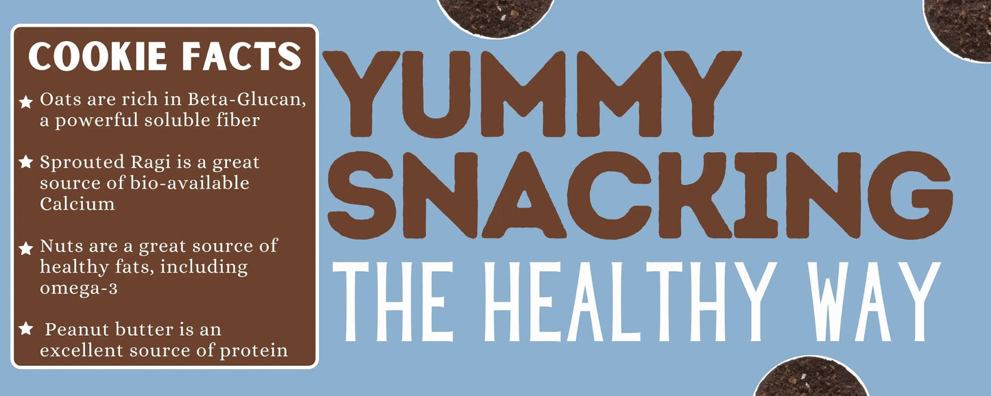 Ragi Millet Cookies | Oats Chocolate | Healthy Gluten-Free Jaggery Cookies (300g)