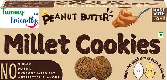 Peanut Butter Ragi Millet Cookies | Healthy Biscuits for Kids & Adults (75g)