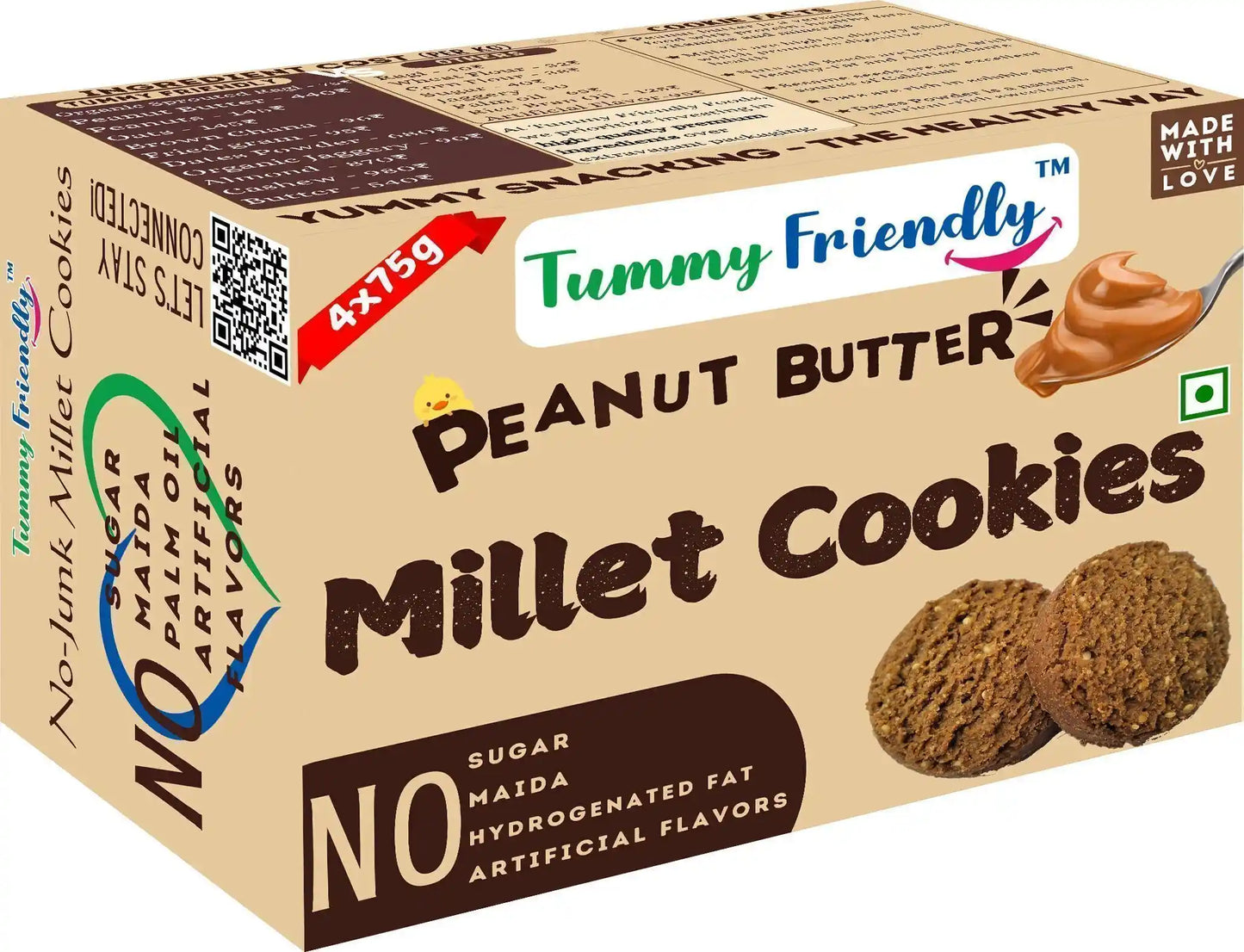 Healthy Millet Cookies | Pack of 4 x 18.75 g