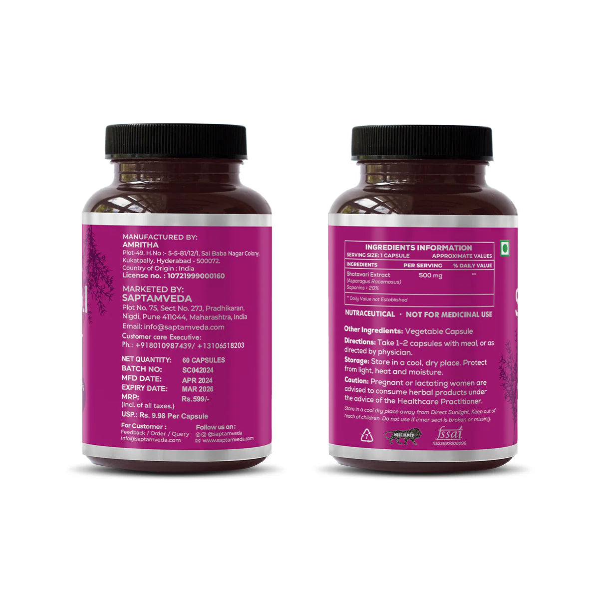 Natural Shatavari Capsules | Women's Wellness