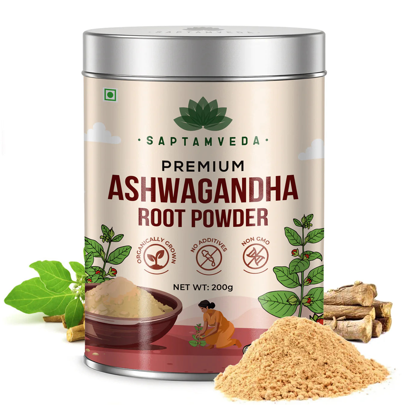 Premium Organic Ashwagandha Powder | Stress Relief, Energy & Hormonal Balance