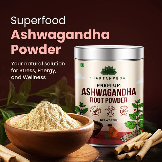 Premium Organic Ashwagandha Powder | Stress Relief, Energy & Hormonal Balance