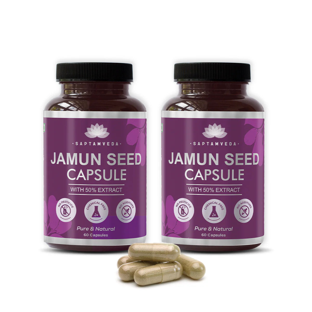 Natural Jamun Seed Capsules | Blood Sugar Support, Digestion & Detox