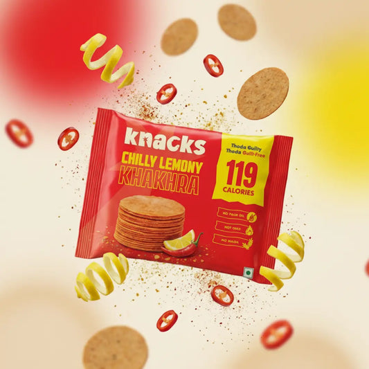 Chilly Lemony Coin Khakhra | No Palm Oil | Not Fried | No Maida | Crunchy Whole Wheat Snack