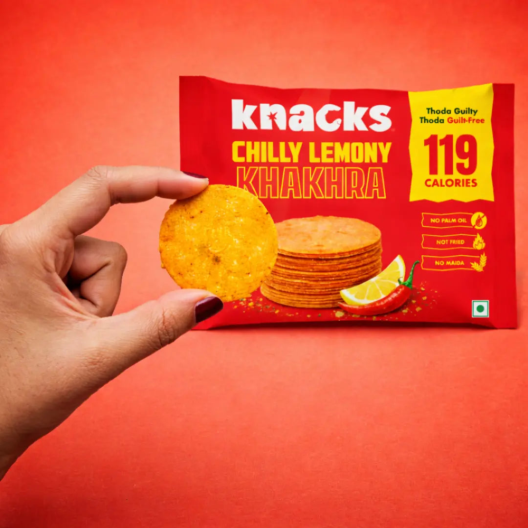 Chilly Lemony Coin Khakhra | No Palm Oil | Not Fried | No Maida | Crunchy Whole Wheat Snack