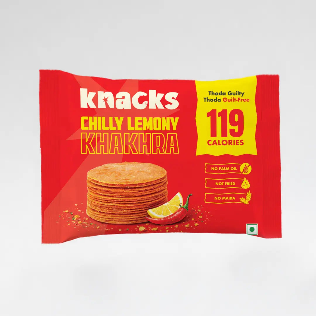 Chilly Lemony Coin Khakhra | No Palm Oil | Not Fried | No Maida | Crunchy Whole Wheat Snack