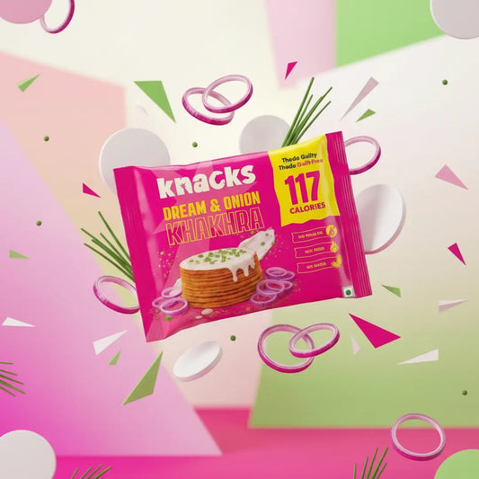 Dream & Onion Coin Khakhra | No Palm Oil | Not Fried | No Maida | Crunchy Whole Wheat Snack