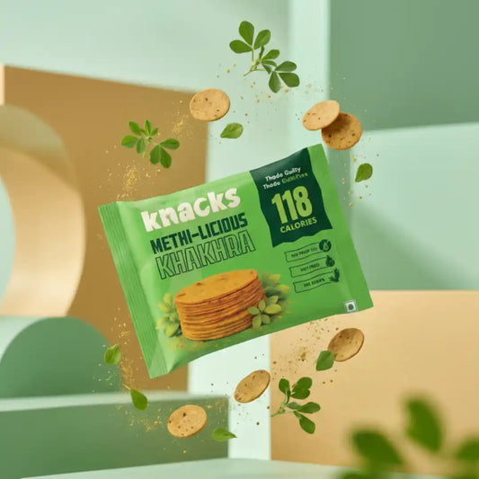 Methi-licious Coin Khakhra | No Palm Oil | Not Fried | No Maida | Crunchy Whole Wheat Snack