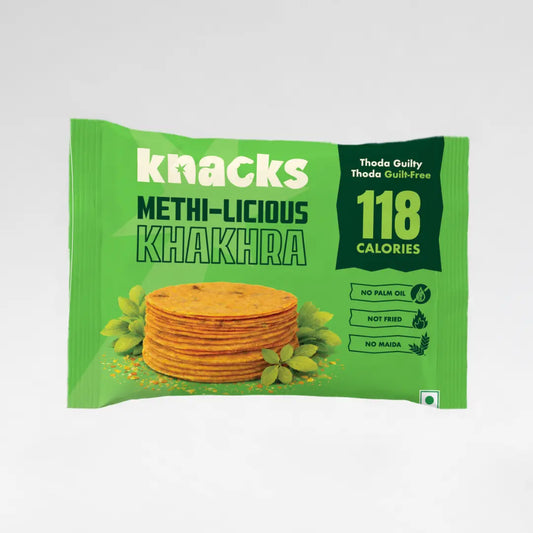 Methi-licious Coin Khakhra | No Palm Oil | Not Fried | No Maida | Crunchy Whole Wheat Snack