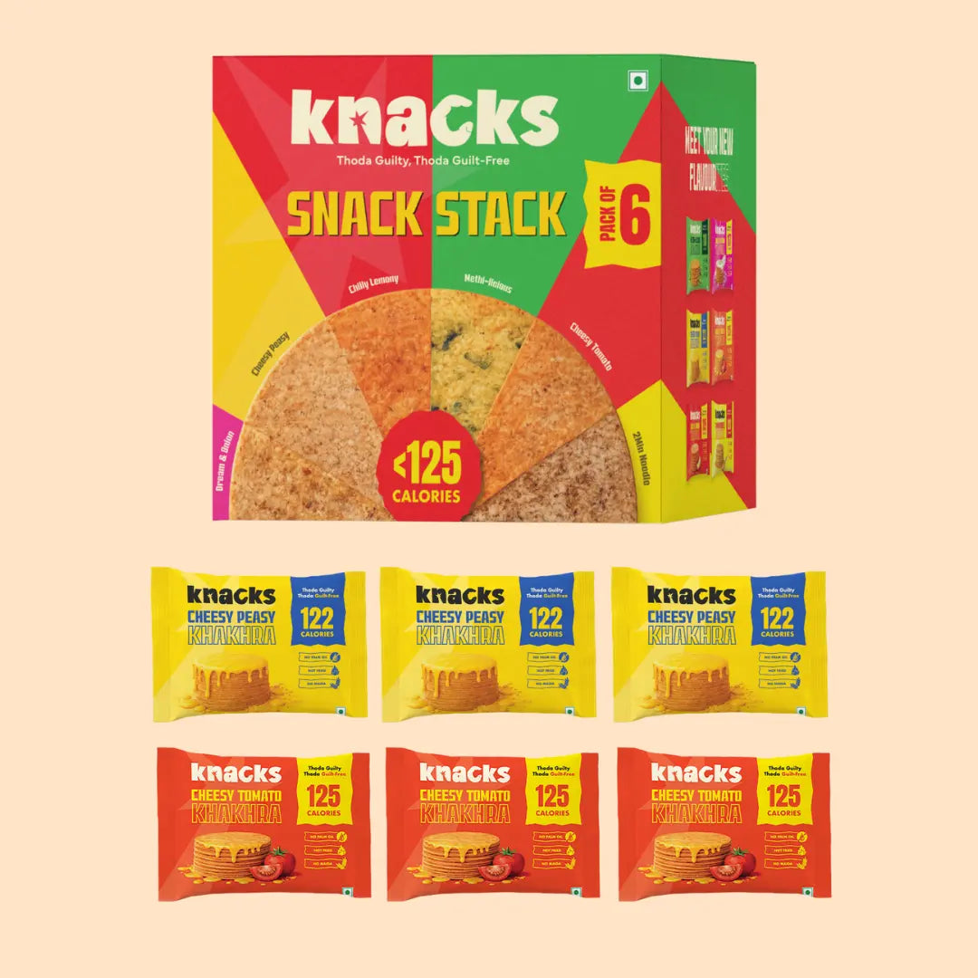 All Things Cheese Khakhra Pack | Cheesy Peasy + Cheesy Tomato | No Palm Oil | Not Fried | No Maida