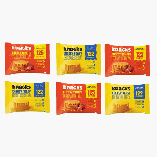 All Things Cheese Khakhra Pack | Cheesy Peasy + Cheesy Tomato | No Palm Oil | Not Fried | No Maida