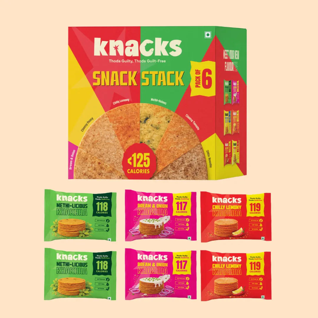 The Classic Three Khakhra Pack | Dream & Onion + Methi-licious + Chilly Lemony | No Palm Oil | Not Fried