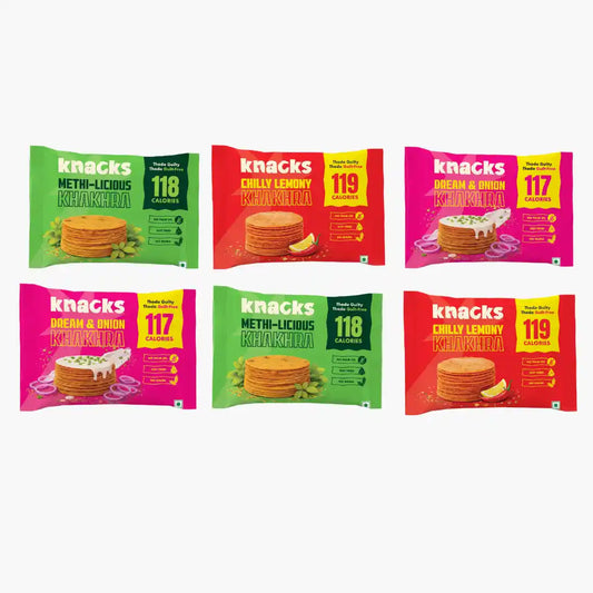 The Classic Three Khakhra Pack | Dream & Onion + Methi-licious + Chilly Lemony | No Palm Oil | Not Fried
