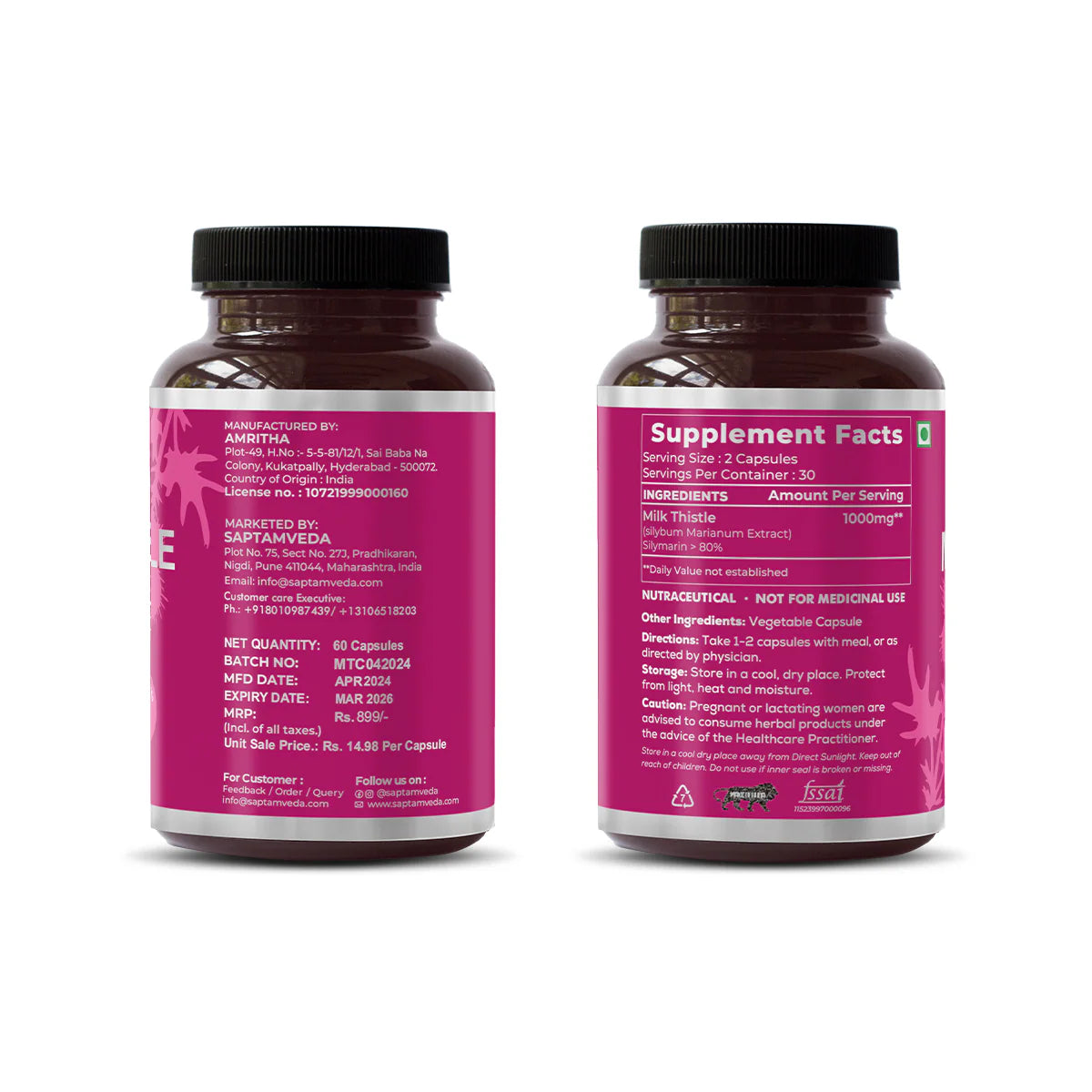 Herbal Liver Detox Supplement | Milk Thistle Extract