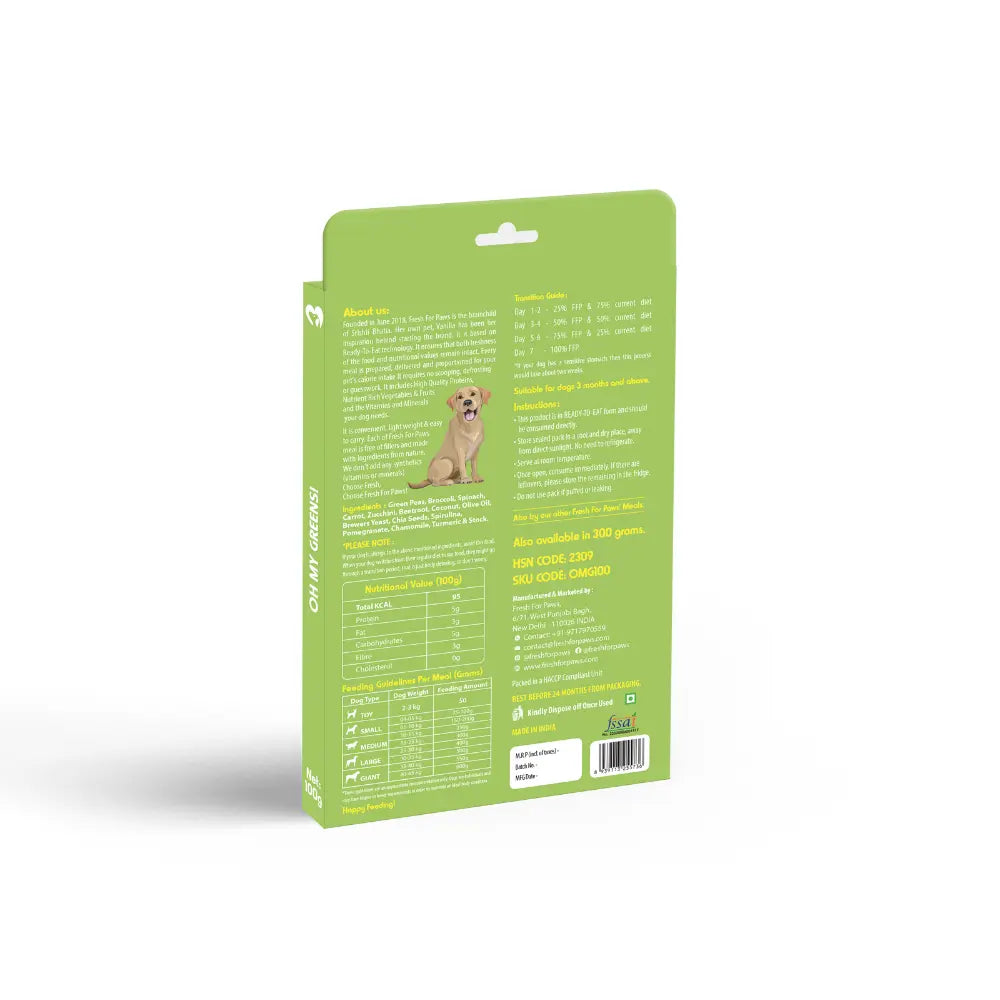 Oh My Greens | Vegan & Grain-Free Dog Food