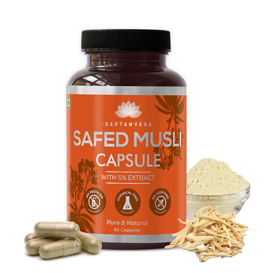 Natural Safed Musli Capsules | Stamina & Strength