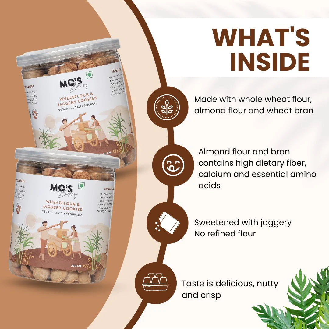 Wheatflour & Jaggery Cookies | Vegan